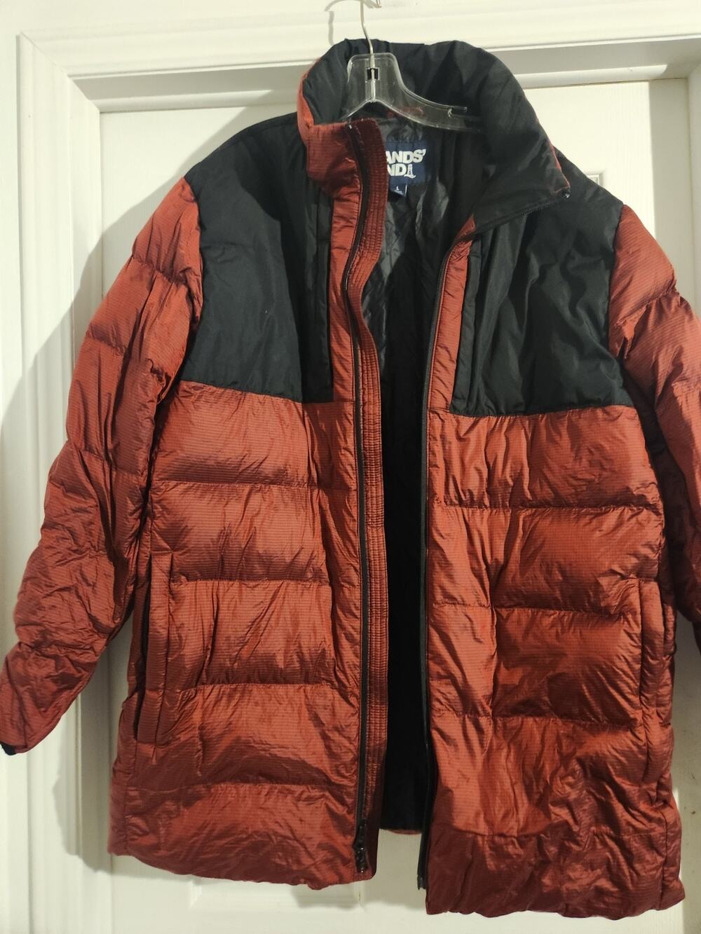 Lands' End Puffer Jacket in Red and Black L